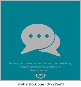 Icon of dialog, vector illustration