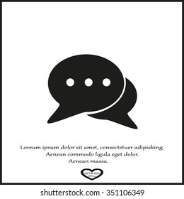 Icon of dialog, vector illustration