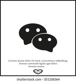 Icon of dialog, vector illustration