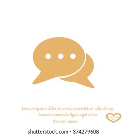 Icon of dialog, vector illustration