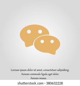 Icon of dialog, vector illustration
