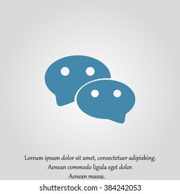 Icon of dialog, vector illustration