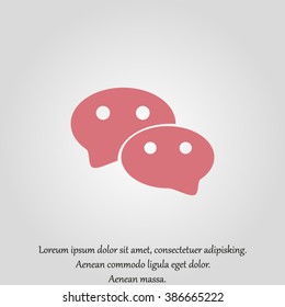 Icon of dialog, vector illustration