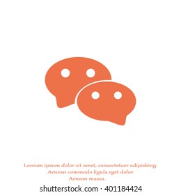Icon of dialog, vector illustration