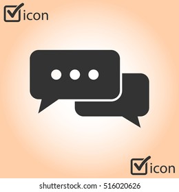 Icon of dialog vector illustration.