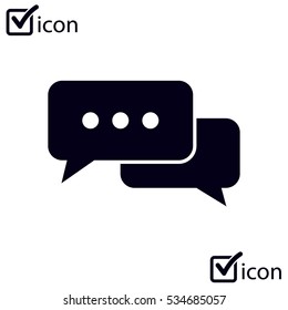 Icon of dialog vector illustration.