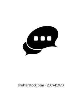 Icon of dialog, vector illustration. Flat design style