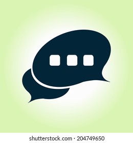 Icon of dialog, vector illustration. Flat design style