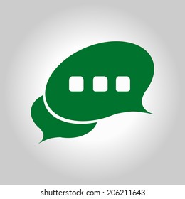 Icon of dialog, vector illustration. Flat design style