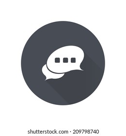 Icon of dialog, vector illustration. Flat design style