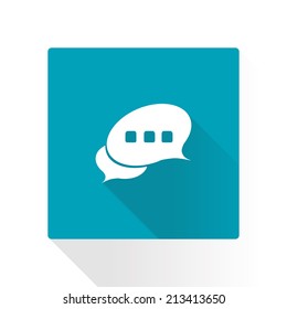 Icon of dialog, vector illustration. Flat design style