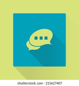 Icon of dialog, vector illustration. Flat design style