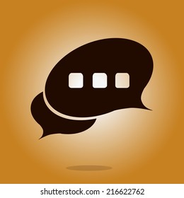 Icon of dialog, vector illustration. Flat design style