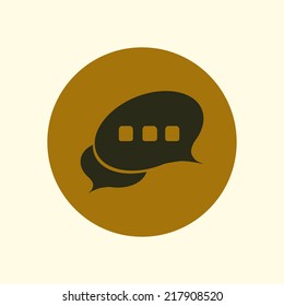 Icon of dialog, vector illustration. Flat design style