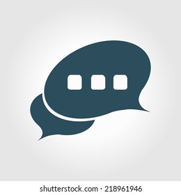 Icon of dialog, vector illustration. Flat design style