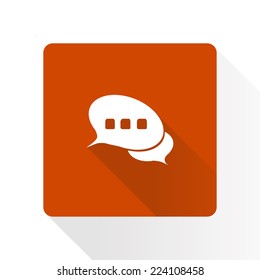 Icon of dialog, vector illustration. Flat design style