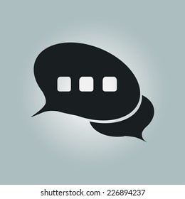 Icon of dialog, vector illustration. Flat design style