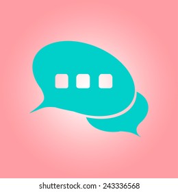 Icon of dialog, vector illustration. Flat design style