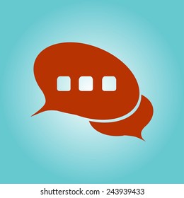 Icon of dialog, vector illustration. Flat design style