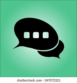 Icon of dialog, vector illustration. Flat design style