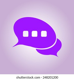 Icon of dialog, vector illustration. Flat design style