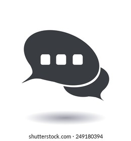 Icon of dialog, vector illustration. Flat design style