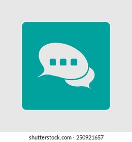 Icon of dialog, vector illustration. Flat design style