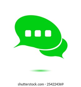 Icon of dialog, vector illustration. Flat design style