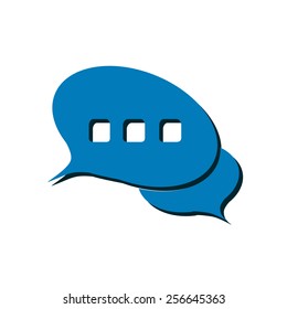 Icon of dialog, vector illustration. Flat design style