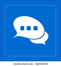 Icon of dialog, vector illustration. Flat design style