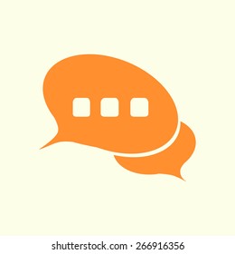 Icon of dialog, vector illustration. Flat design style