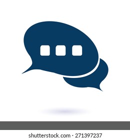 Icon of dialog, vector illustration. Flat design style