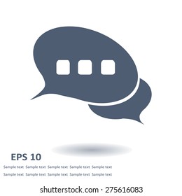 Icon of dialog, vector illustration. Flat design style