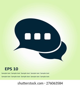 Icon of dialog, vector illustration. Flat design style