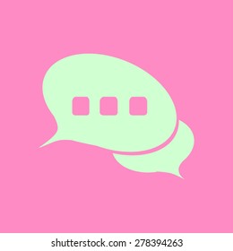 Icon of dialog, vector illustration. Flat design style