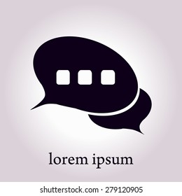 Icon of dialog, vector illustration. Flat design style