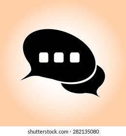 Icon of dialog, vector illustration. Flat design style