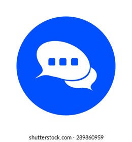 Icon of dialog, vector illustration. Flat design style