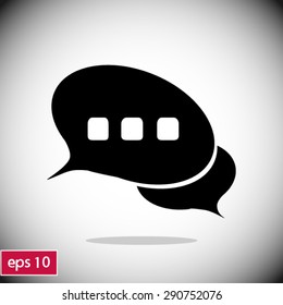 Icon of dialog, vector illustration. Flat design style