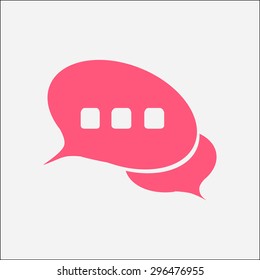 Icon of dialog, vector illustration. Flat design style