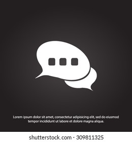 Icon of dialog, vector illustration. Flat design style