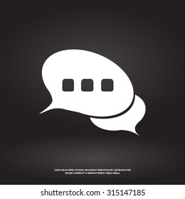 Icon of dialog, vector illustration. Flat design style