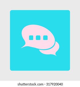 Icon of dialog, vector illustration. Flat design style