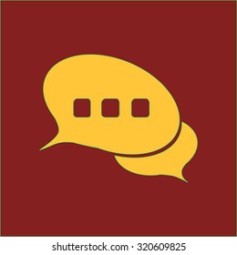 Icon of dialog, vector illustration. Flat design style