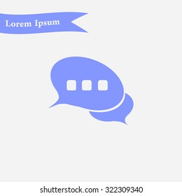 Icon of dialog, vector illustration. Flat design style