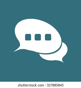 Icon of dialog, vector illustration. Flat design style