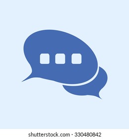 Icon of dialog, vector illustration. Flat design style