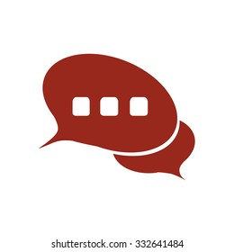 Icon of dialog, vector illustration. Flat design style