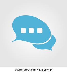 Icon of dialog, vector illustration. Flat design style