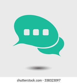 Icon of dialog, vector illustration. Flat design style